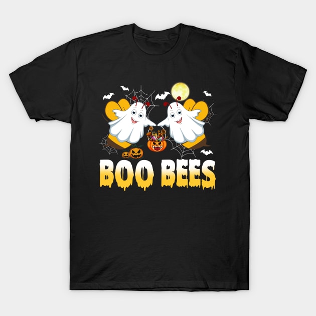 Boo Bees halloween Funny costume for adult women Bee Couple T-Shirt by Sky at night